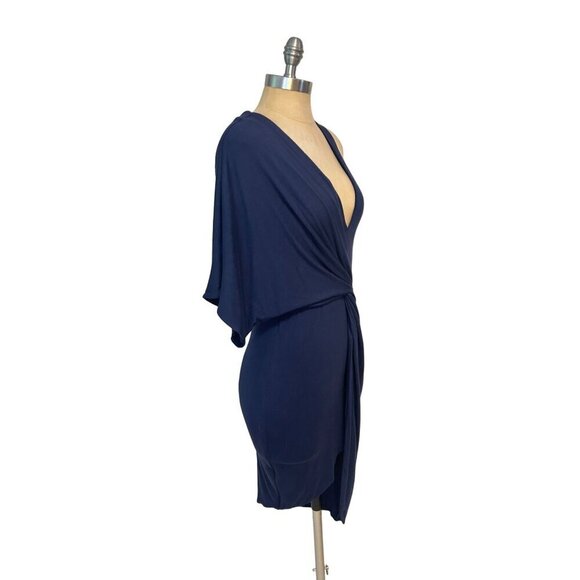 Runaway One-Shoulder Draped Navy Dress US size 8 - Picture 3 of 5